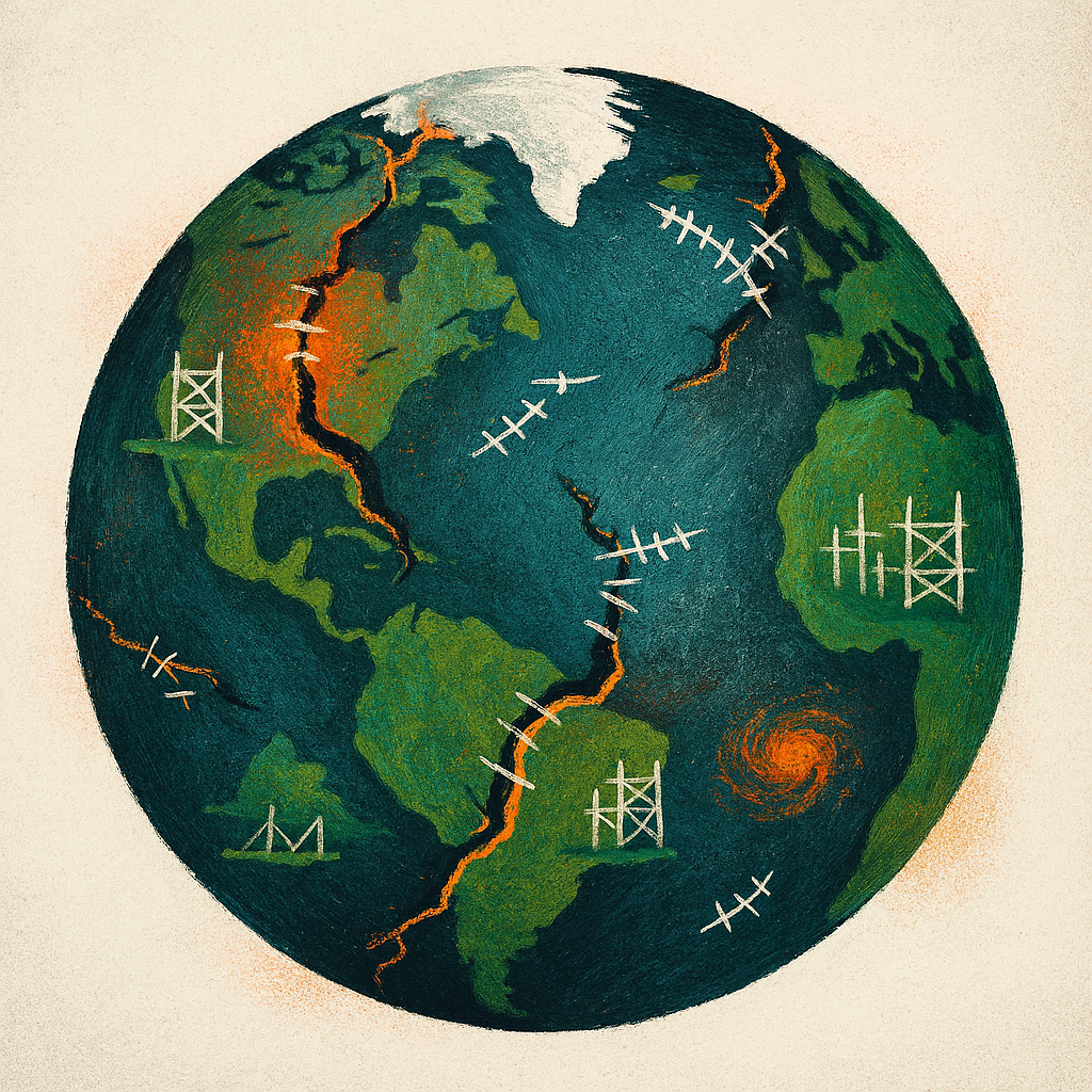 Climate Change Manifestations Illustration